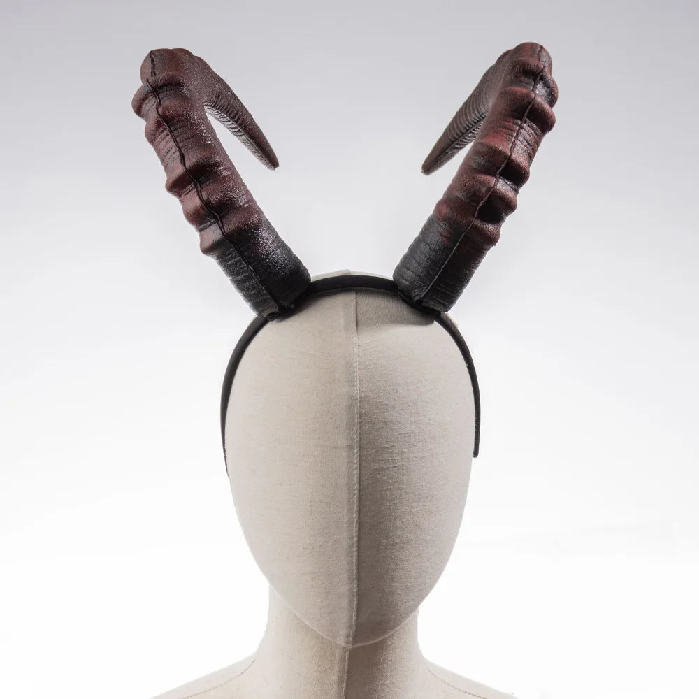 Black Red Demon Horn Headpiece