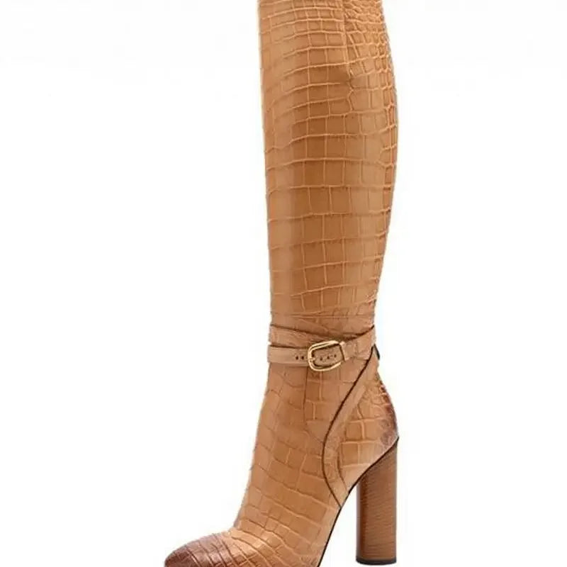 Sheepskin Knee-High Boots