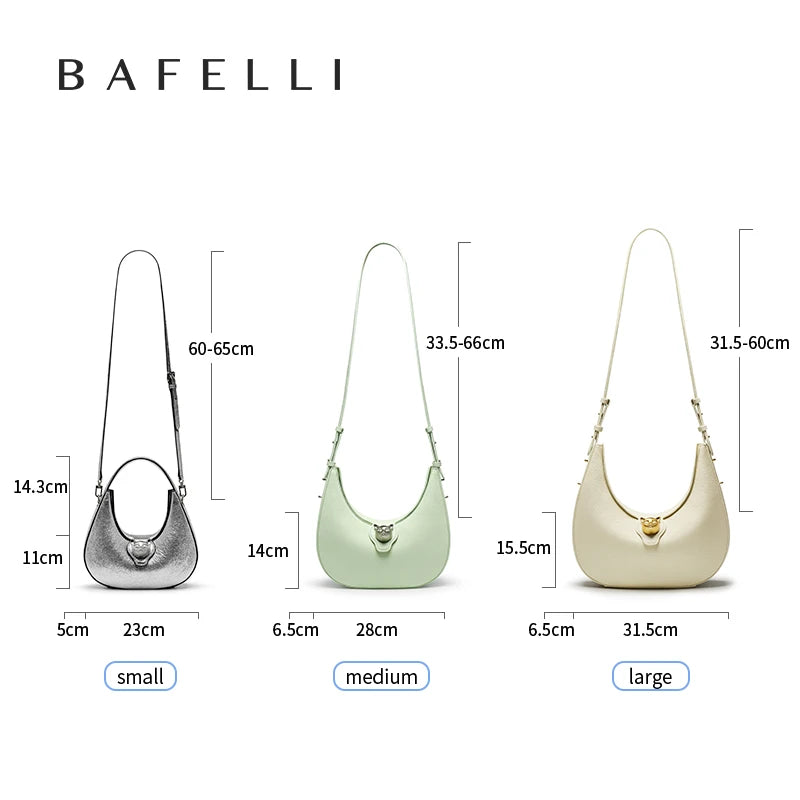 BAFELLI WOMEN'S BAG LUXURY BRAND GENUINE LEATHER CAT FASHION SHOULDER HANDBAGS