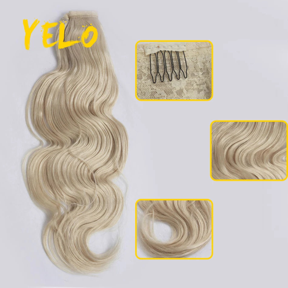 Yelo Wrap Around Human Hair Ponytail