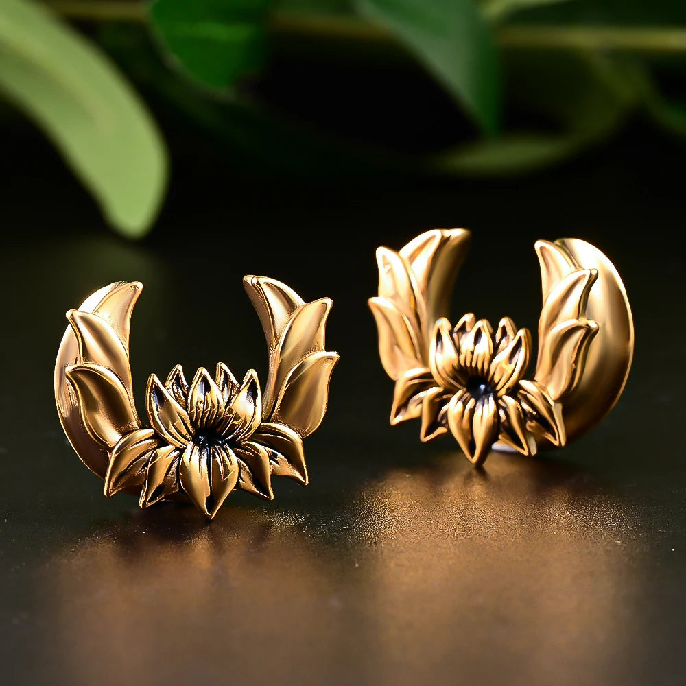 Doearko 2PCS Elegant Floral Saddle Plugs