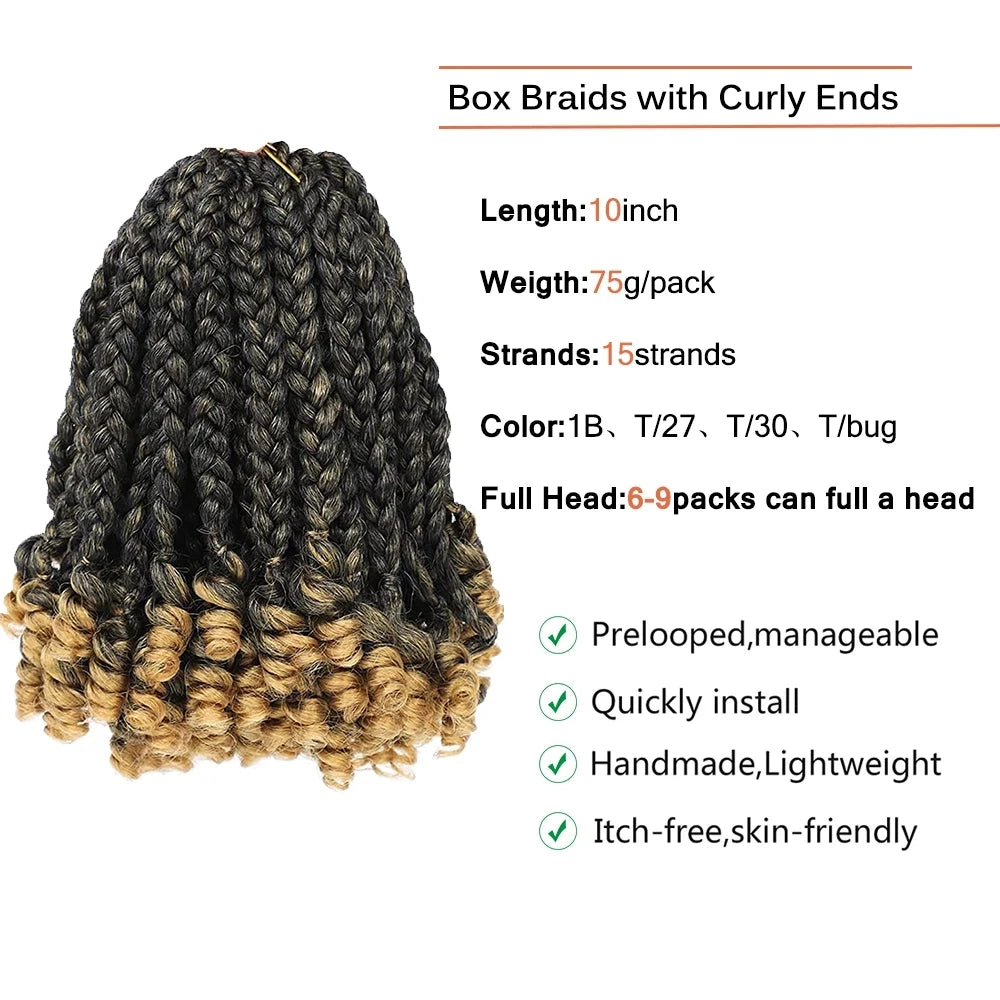 Sambraid Crochet Box Braids Curly Ends