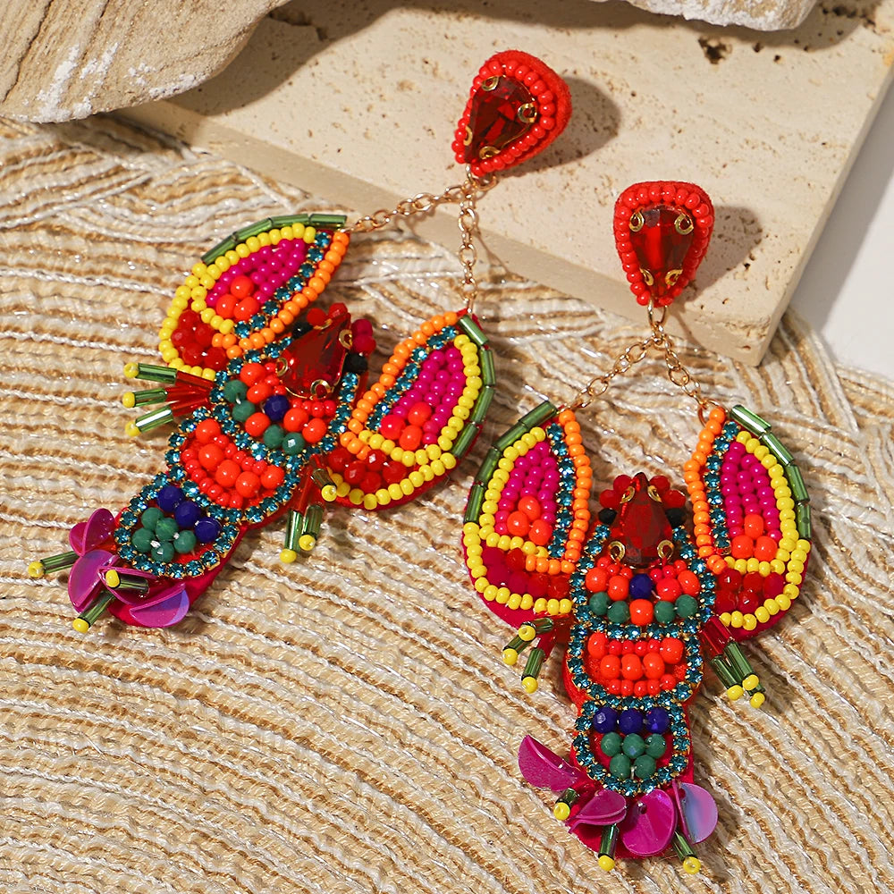 AENSOA Bohemian Bead Drop Earrings f