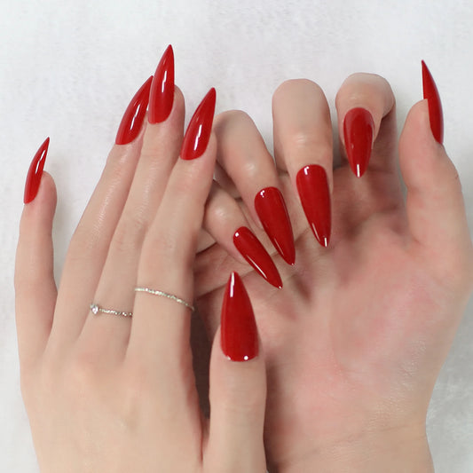 Stiletto Glossy or Matte Color Fake Nails