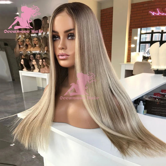 Virgin Brazilian Highlight Human Hair Lace Front Wig