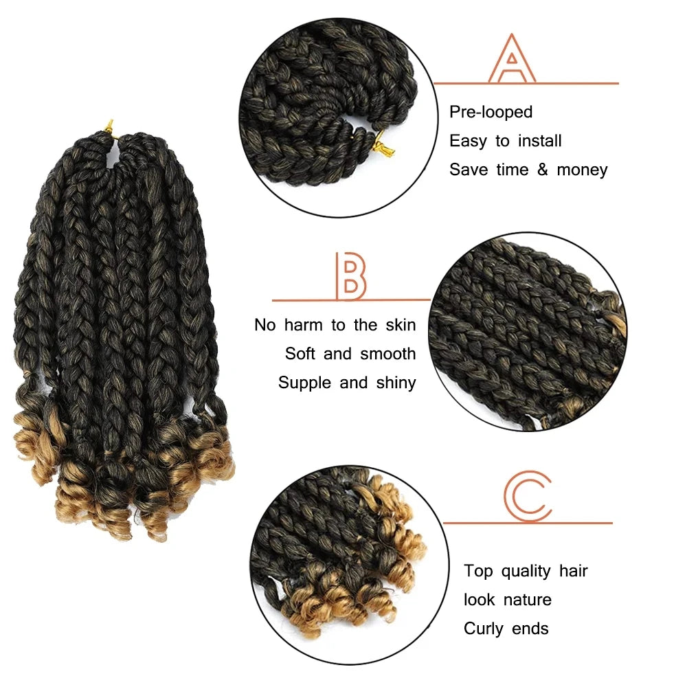 Sambraid Crochet Box Braids Curly Ends