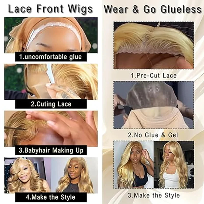 ISEE Hair #27 Colored Body Wave Human Hair Wigs - Wear and Go