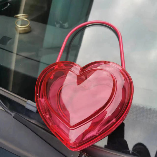 Acrylic Heart Bag - Clutch