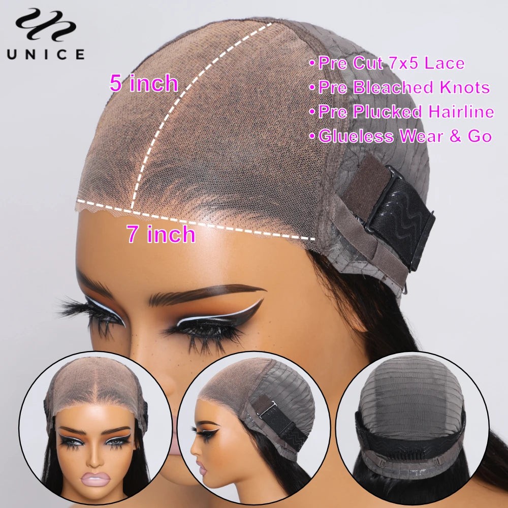 UNice Bye-Bye Knots Wig - Wear Go Glueless Human Hair Lace Front Wig , Ships From - United States