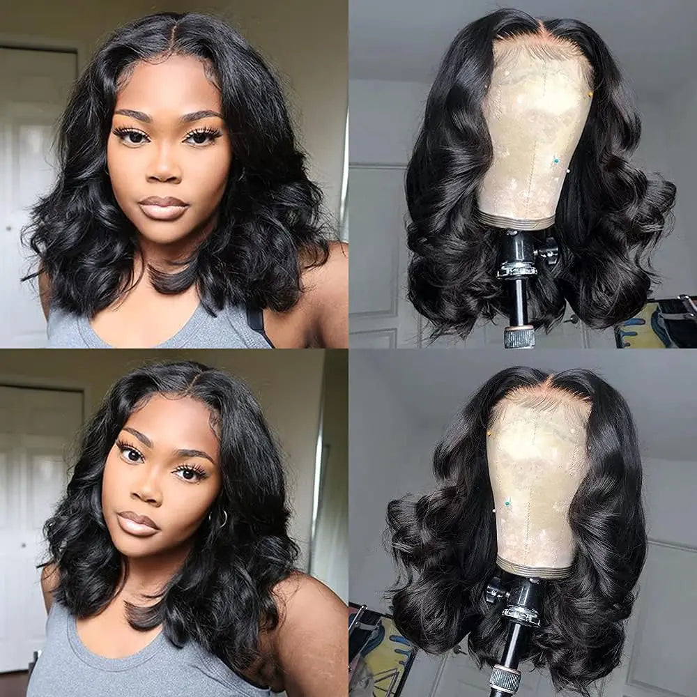 Sixsister Lace Frontal Human Hair Bob Wig , Density - 150Density