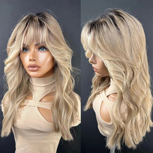 Glueless Frontal Lace Wig With Fringe