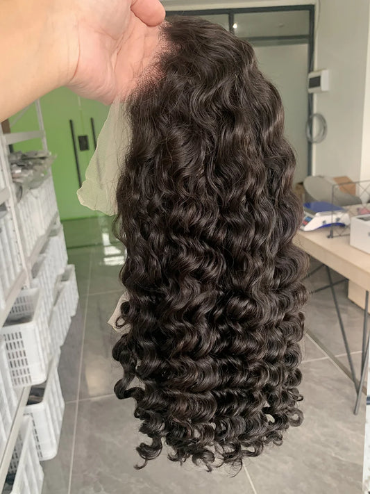 Double Drawn Deep Wave Frontal Wig