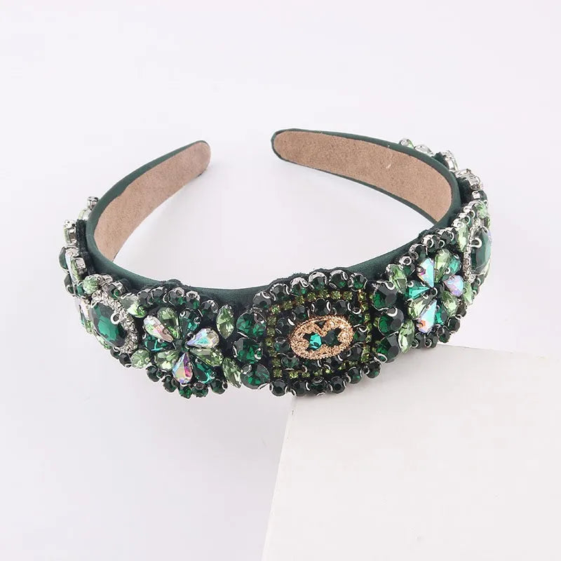 Colorful Rhinestone Headband Baroque Inlaid