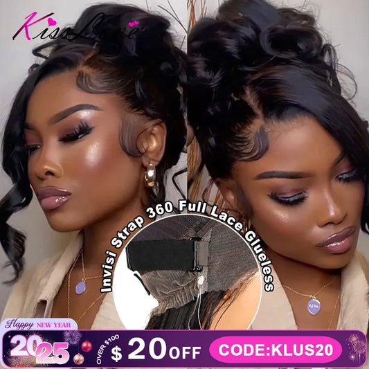 Body Wave Invisi Strap Snug Fit 360 Full Lace Wig