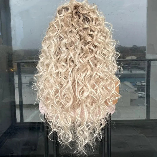 Platinum Blonde Color Lace Frontal Wig - Human Hair Wigs