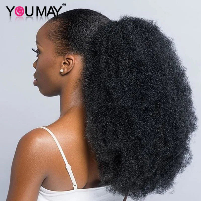 YouMay Afro Kinky Human Hair Ponytail