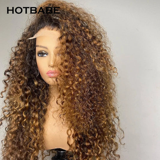 Ombre Honey Blonde Water Wave HD Lace Frontal Wigs