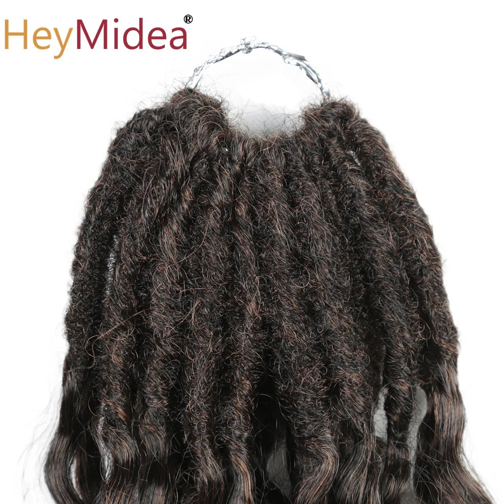 Deep Faux Locs Crochet Hair Synthetic Goddess Locs