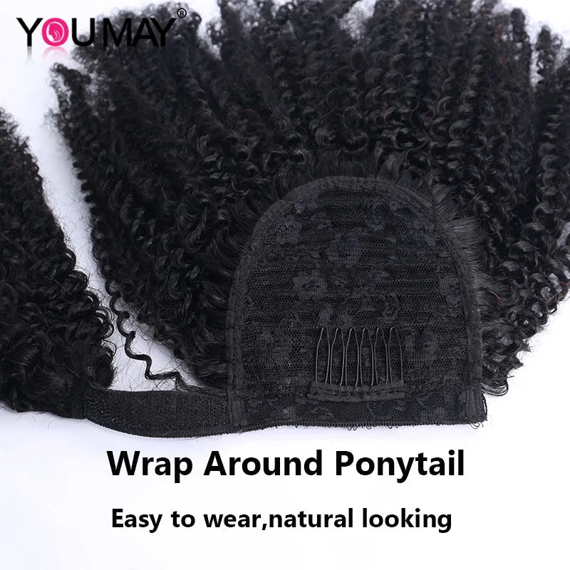 YouMay Afro Kinky Human Hair Ponytail