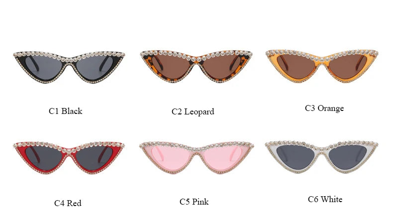 Cat Eye Rhinestone Classic Sunglasses