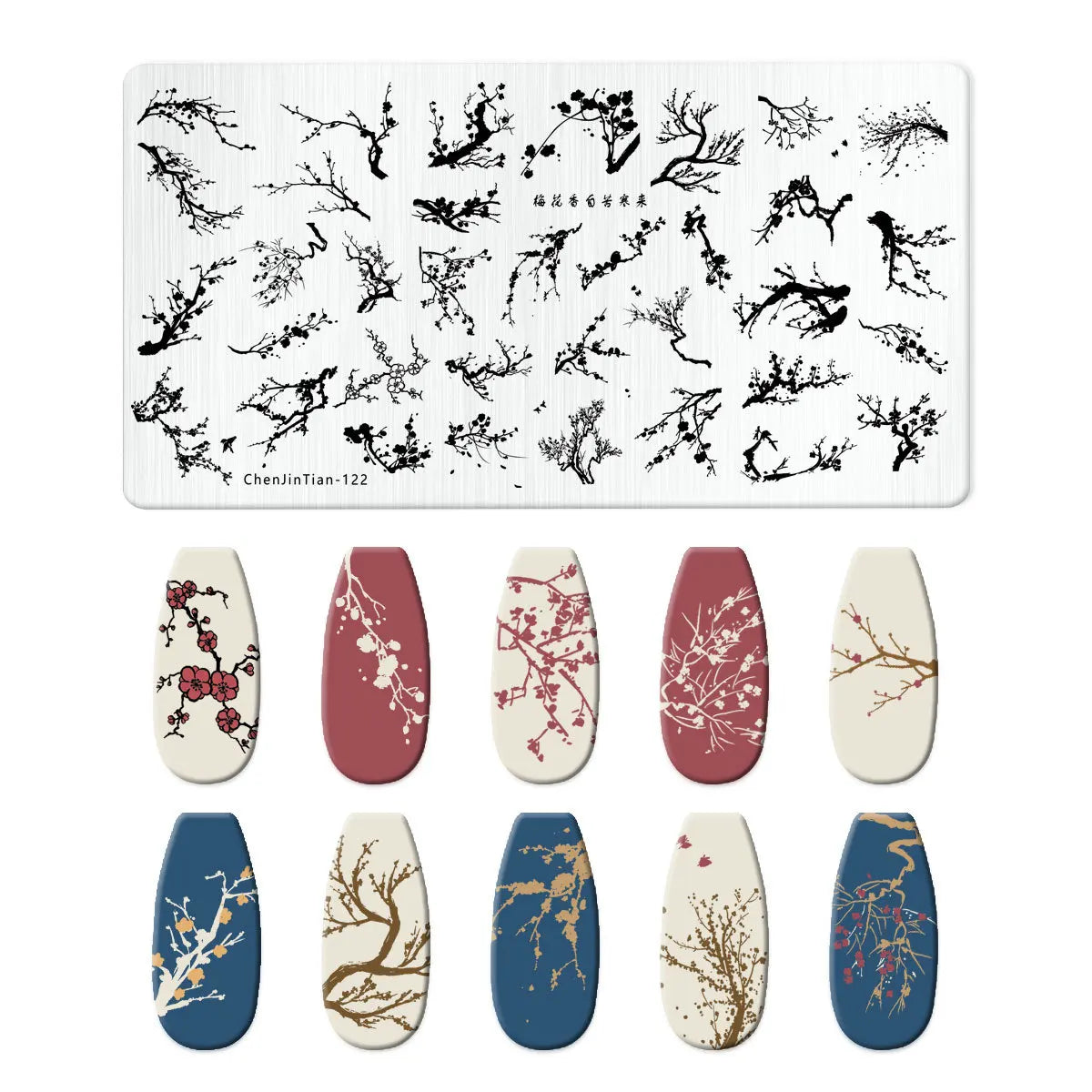 Flowers Nail Stamping Plates - Template Stencil