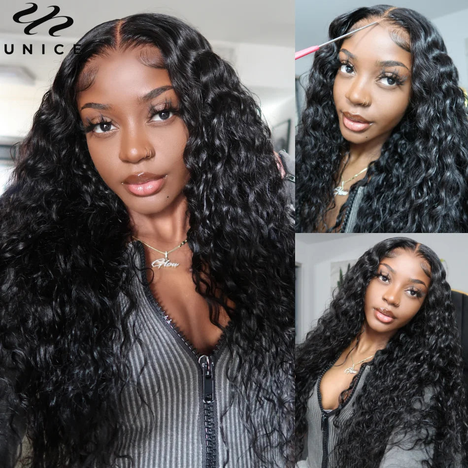 UNice Hair 7x5 Water Wave Glueless Wig Human Hair Ready To Wear