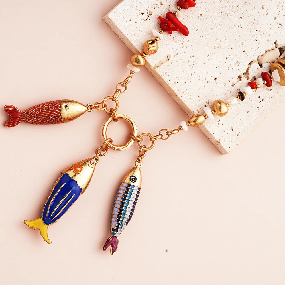 Marine Fish Fashion Choker Layer Boho Necklace