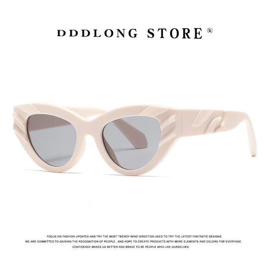 DDDLONG Retro Fashion Oversize Cat Eye Sunglasses