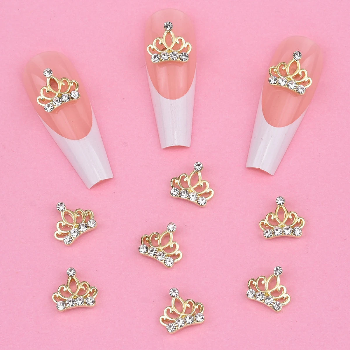 10pcs Crystal Nail Art Crown Rhinestone - NJ23922-7