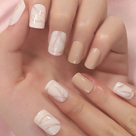 Natural Nude Color Press on Nails