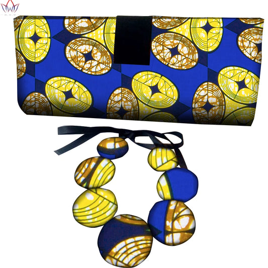 African Jewelry Set for Women Necklace & Handbag