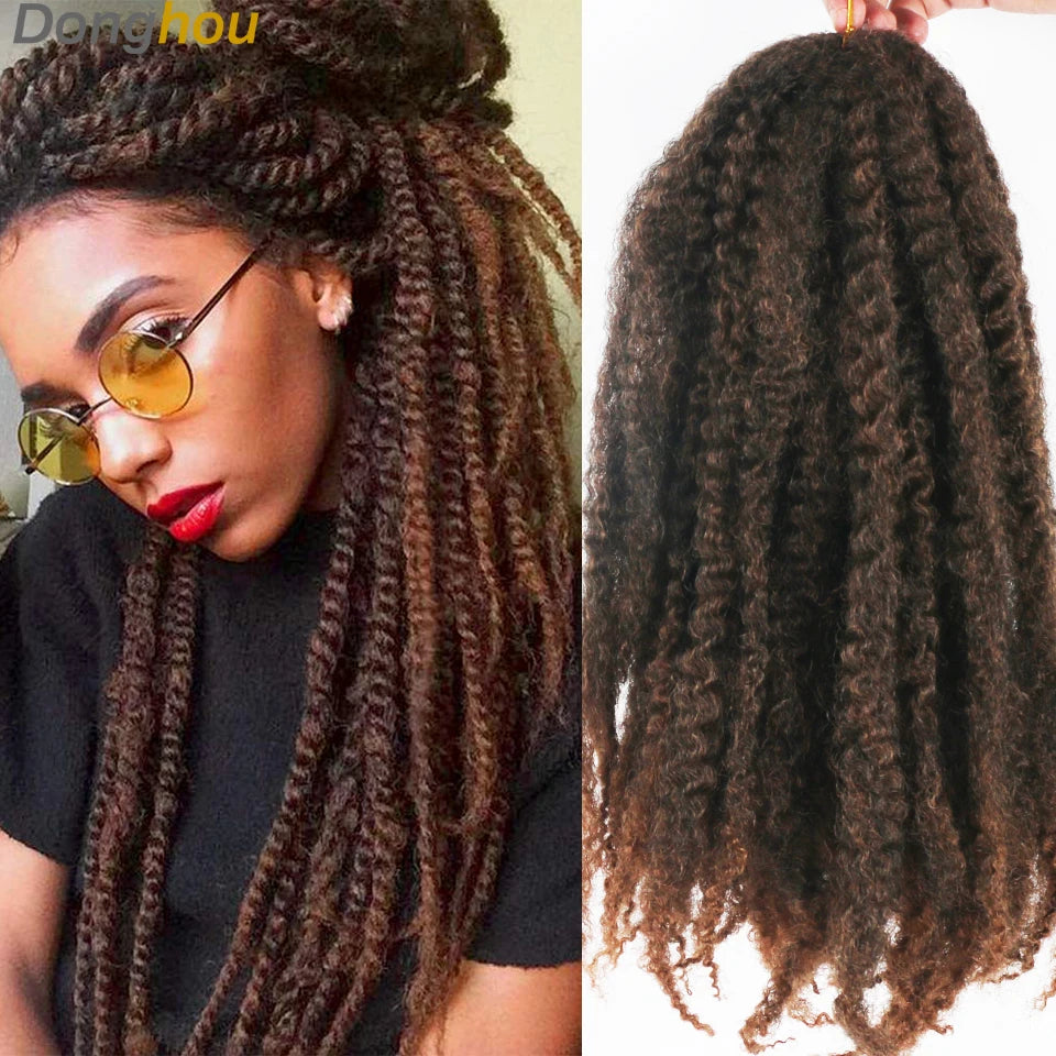 Marley Braid Hair 18Inch 100g Soft Afro Kinky Curly Crochet Hair