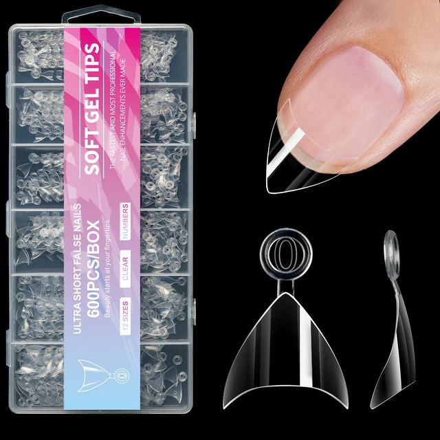 600PCS Short Nail Tips