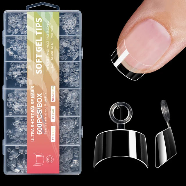 600PCS Short Nail Tips