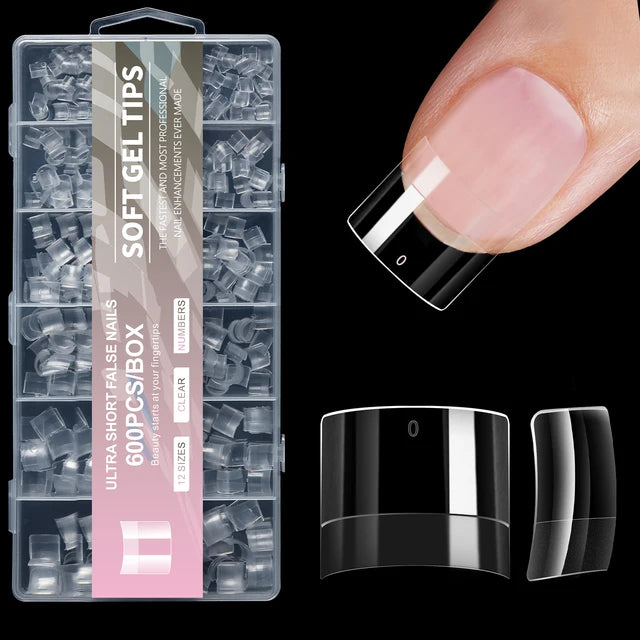 600PCS Short Nail Tips