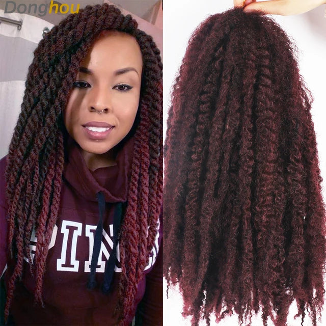 Marley Braid Hair 18Inch 100g Soft Afro Kinky Curly Crochet Hair