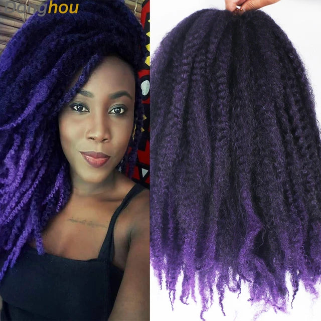 Marley Braid Hair 18Inch 100g Soft Afro Kinky Curly Crochet Hair