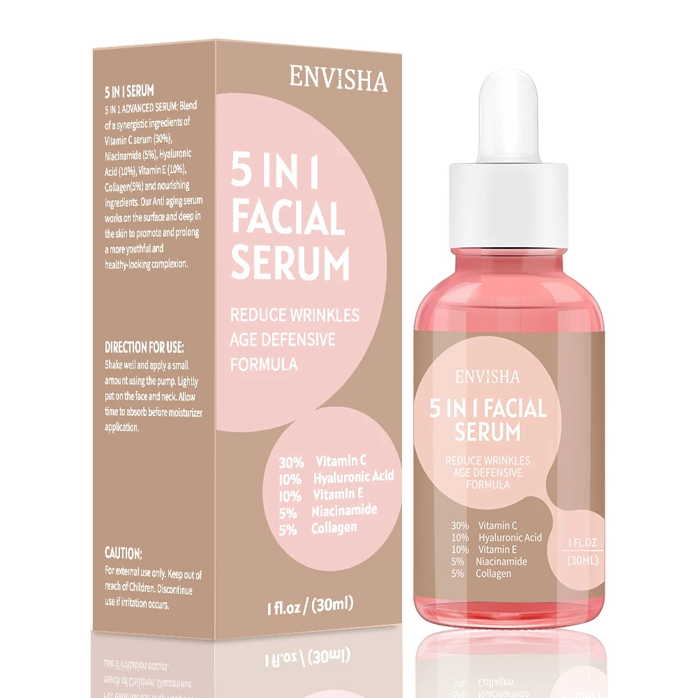 Envisha Face Serum Skin Care with Collagen Hyaluronic Acid Anti-Aging - Your Beauty Matters