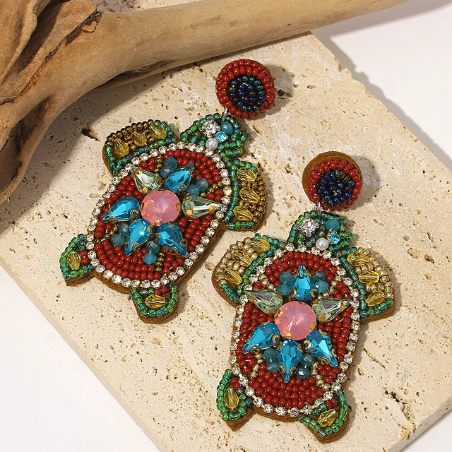 AENSOA Bohemian Bead Drop Earrings f