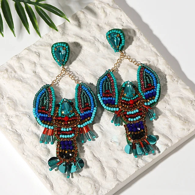 AENSOA Bohemian Bead Drop Earrings f