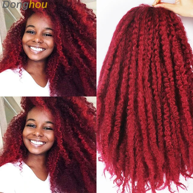 Marley Braid Hair 18Inch 100g Soft Afro Kinky Curly Crochet Hair