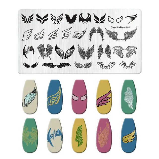 Flowers Nail Stamping Plates - Template Stencil