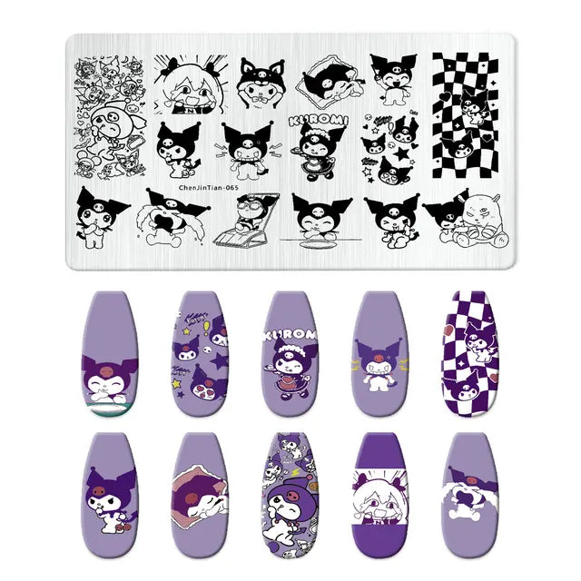 Flowers Nail Stamping Plates - Template Stencil