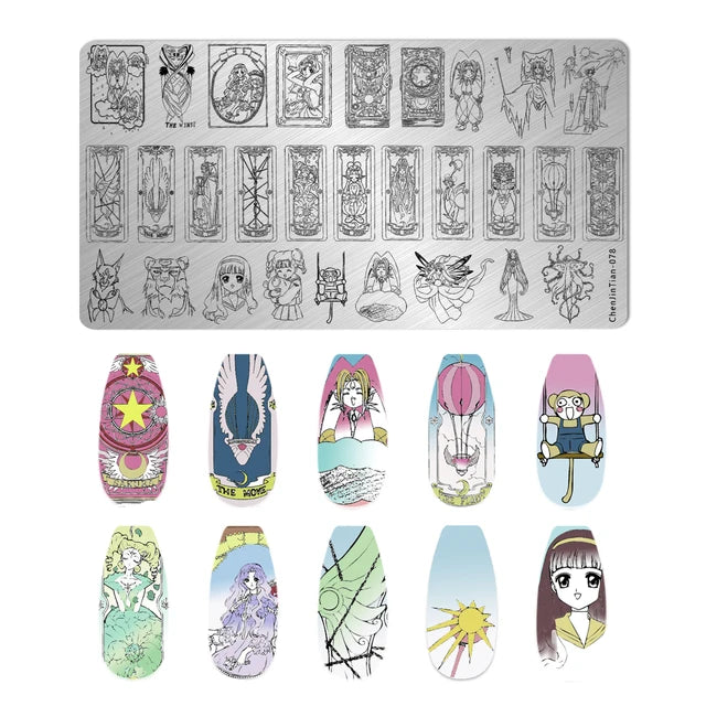 Flowers Nail Stamping Plates - Template Stencil