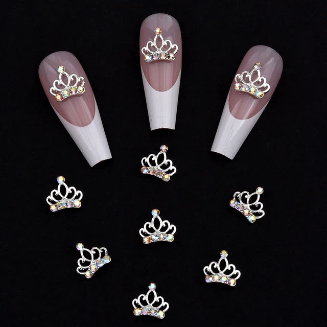 10pcs Crystal Nail Art Crown Rhinestone - NJ23922-7