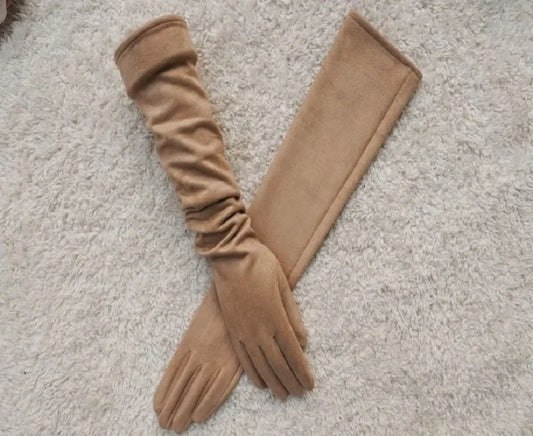 Women's Suede Gloves Winter