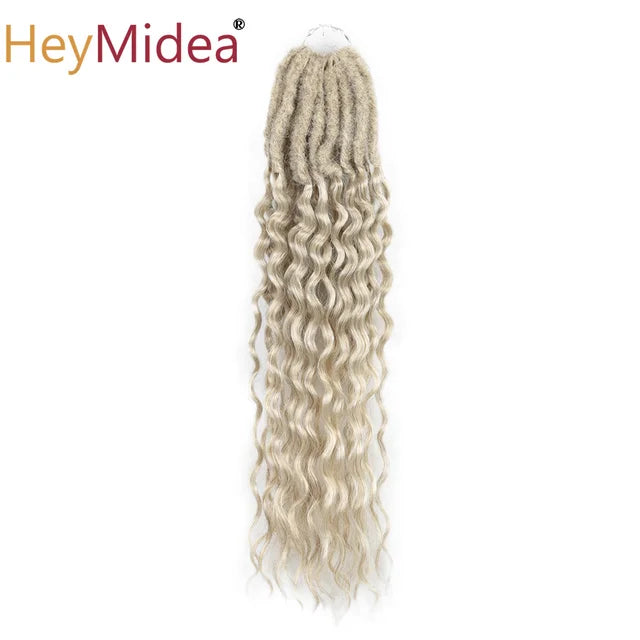 Deep Faux Locs Crochet Hair Synthetic Goddess Locs