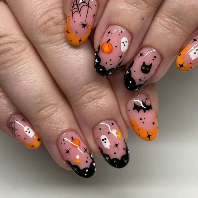 Halloween Acrylic Press on Nails - Almond Shape