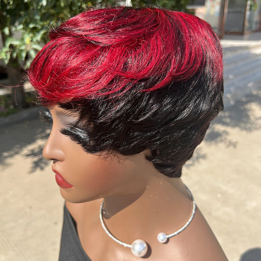 Keilantra Short Pixie Wig Human Hair Wig