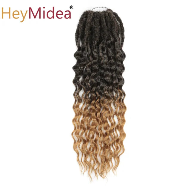 Deep Faux Locs Crochet Hair Synthetic Goddess Locs